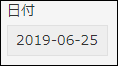 スクリーンショット：日付フィールドの例